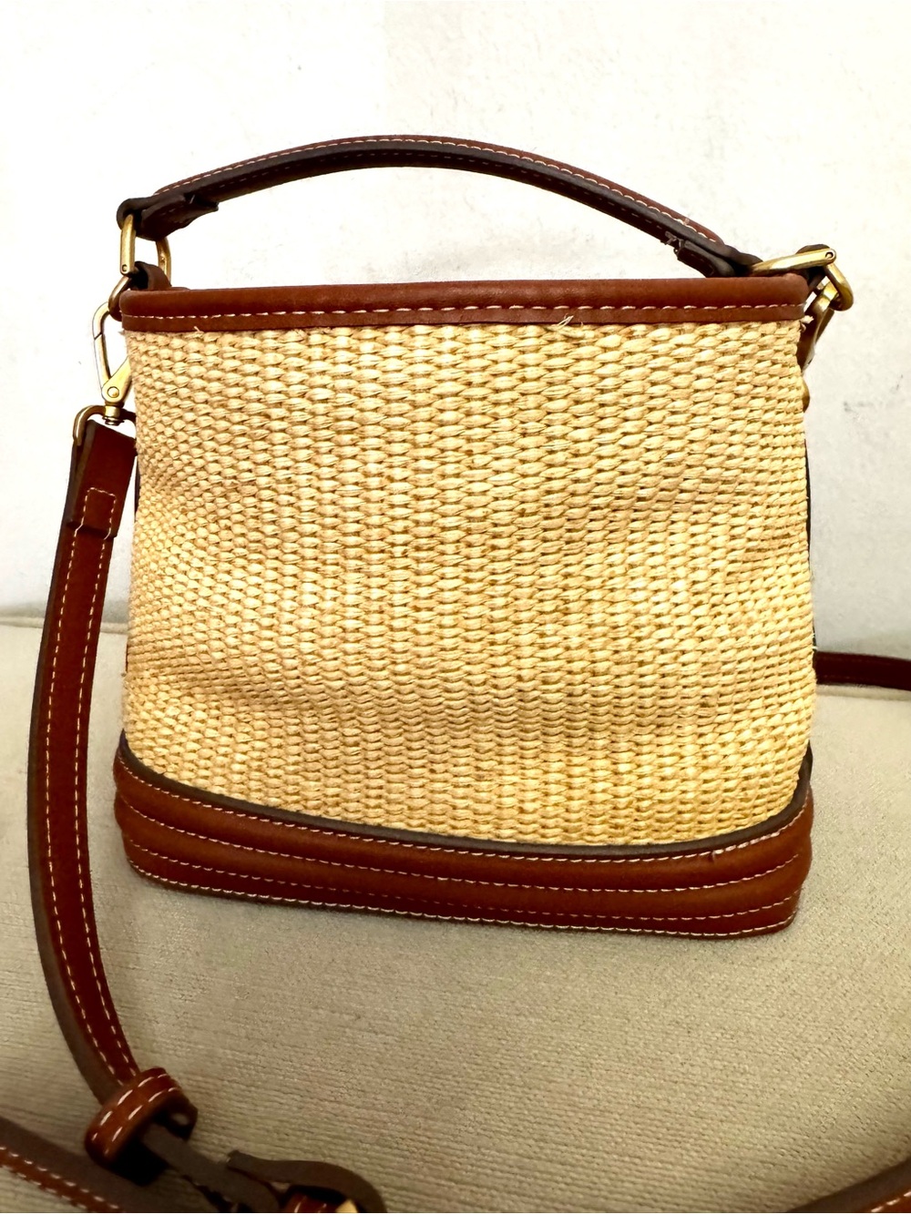 MNG Mango Raffia Crossbody Bag - Picture 8 of 15